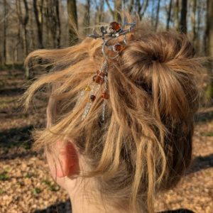 pique a cheveux dryadula ambre collection aphaia la forge d'eos