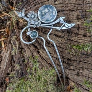 pique a cheveux euchloe agate mousse collection aphaia la forge d'eos