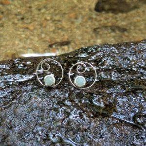 Boucles d'oreilles Galène collection acqua La Forge d'Eos