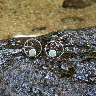 Boucles d'oreilles Galène collection acqua La Forge d'Eos