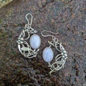 Parure Thétys Calcédoine Bleue La Forge d'Eos