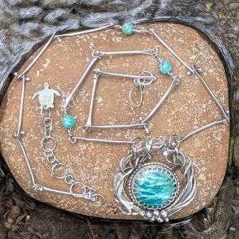 Pendentif Anemoi collection acqua La Forge d'Eos