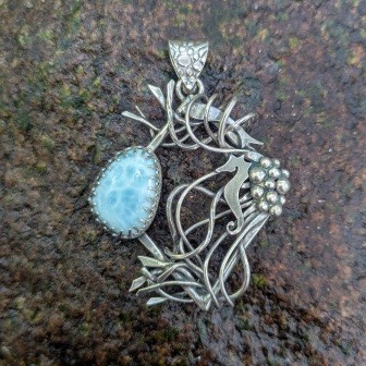 Pendentif psamathée collection acqua La Forge d'Eos
